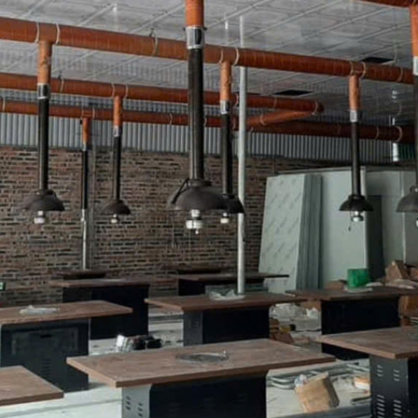 Chụp hút khói inox nhà hàng Hàn Quốc/ 한국식 스테인리스 후드